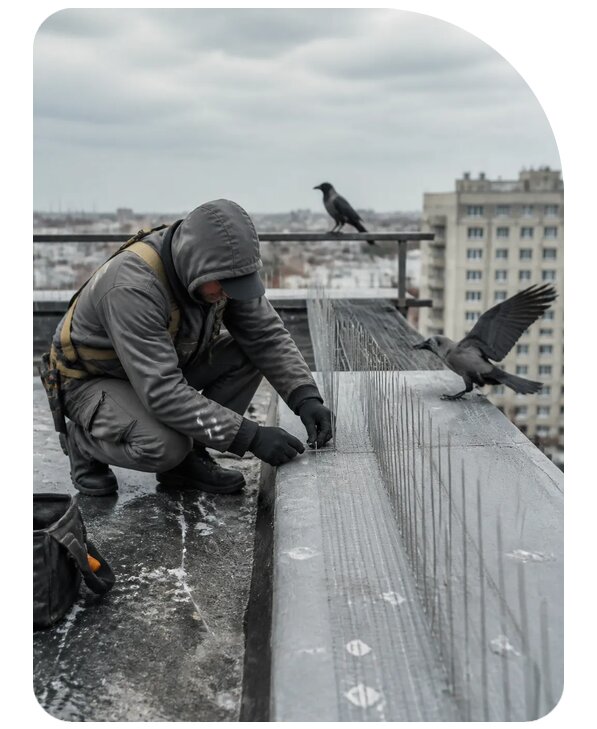 Защита от ворон под ключ в Мелеузе по цене от 5115 р. | Сенат-Млз